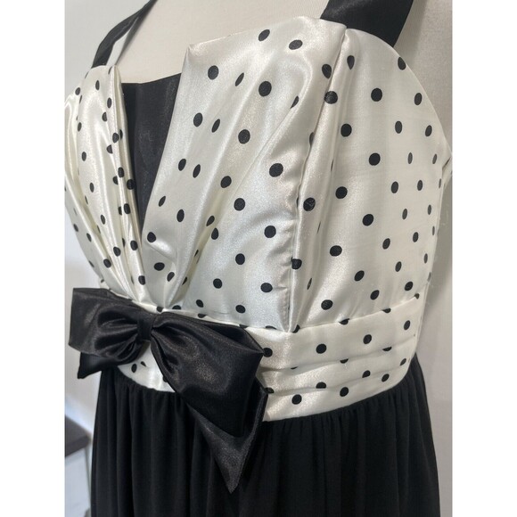 VTG Y2K Gunne Sax Jessica McClintock Satin Party Prom Bubble Dress Polka Dot 7‎ - Picture 3 of 10